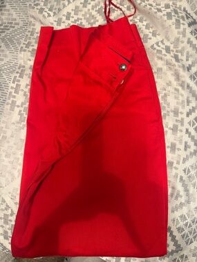 Jones New York Bright Red Stretch Pencil Skirt
